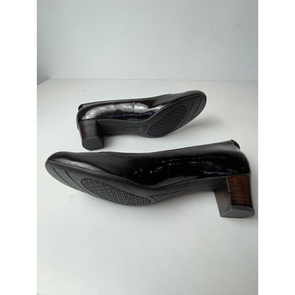 Rockport‎ Dark Brown Leather Dynamic Suspension Round Toe Pump Heels 6 - Picture 6 of 9